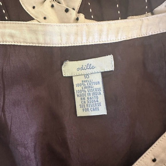 ODILLE, Anthropologie Ruffle Pleated A-Line Full Midi Knee Length Skirt, Size 10 - Picture 10 of 14